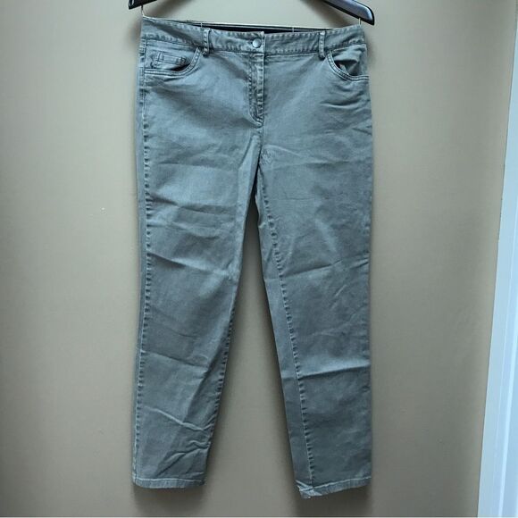 Elliott Lauren Straight Leg Denim Gray Wash Mid Rise Jeans (6) - Picture 1 of 8